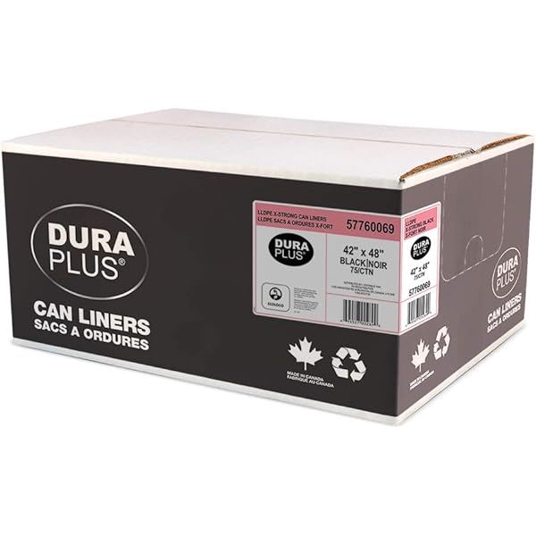 R3-57760069 DuraPlus  42X48 Garbage Bags  75/cs