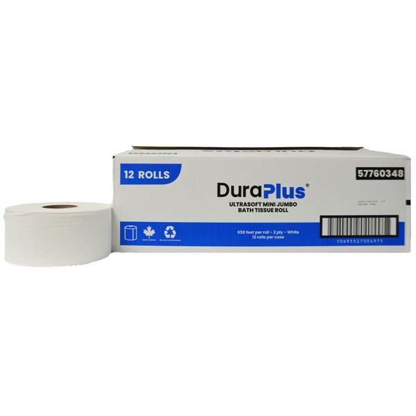 R3-57760348 DuraPlus Mini JRT  Toilet Paper 2 ply plus