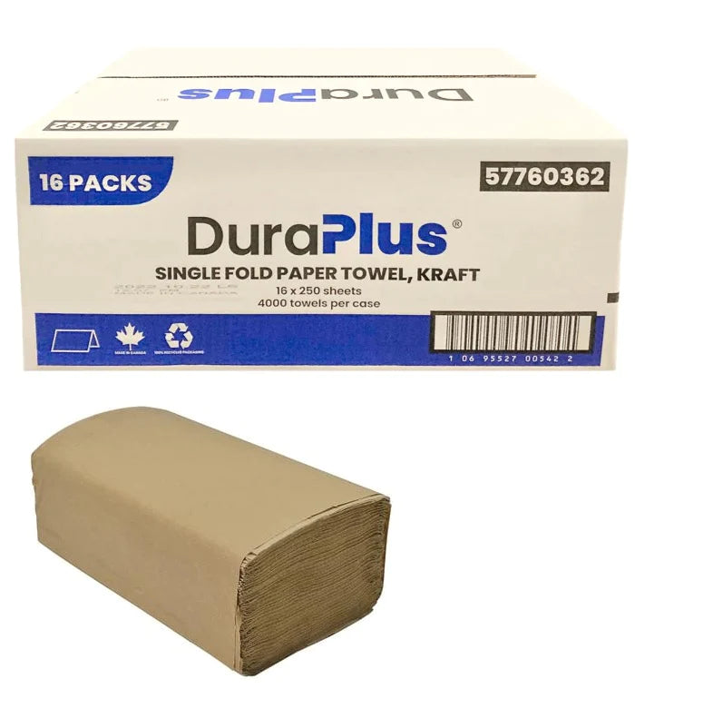 R3-57760362 Dura Plus Kraft Singlefold Towel 4000/case