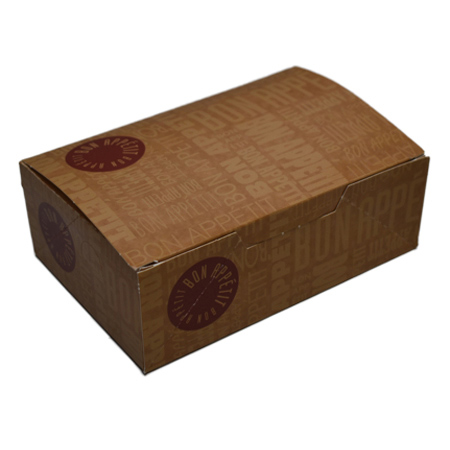 R3-60831602 Bon Appetit Chicken Box Large Vented Paper Carryout 9.25" X 5" X 2.75" 250 / Case