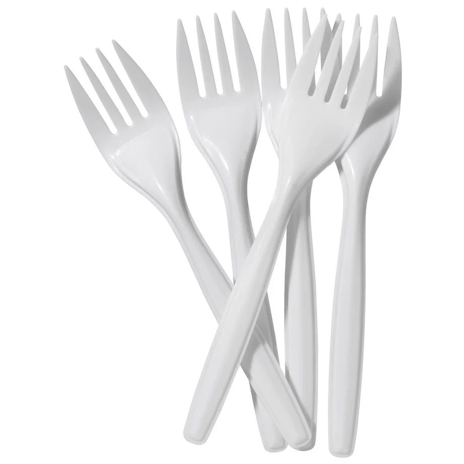 R3-65730166 Plastic Disposable White Fork 1000/cs