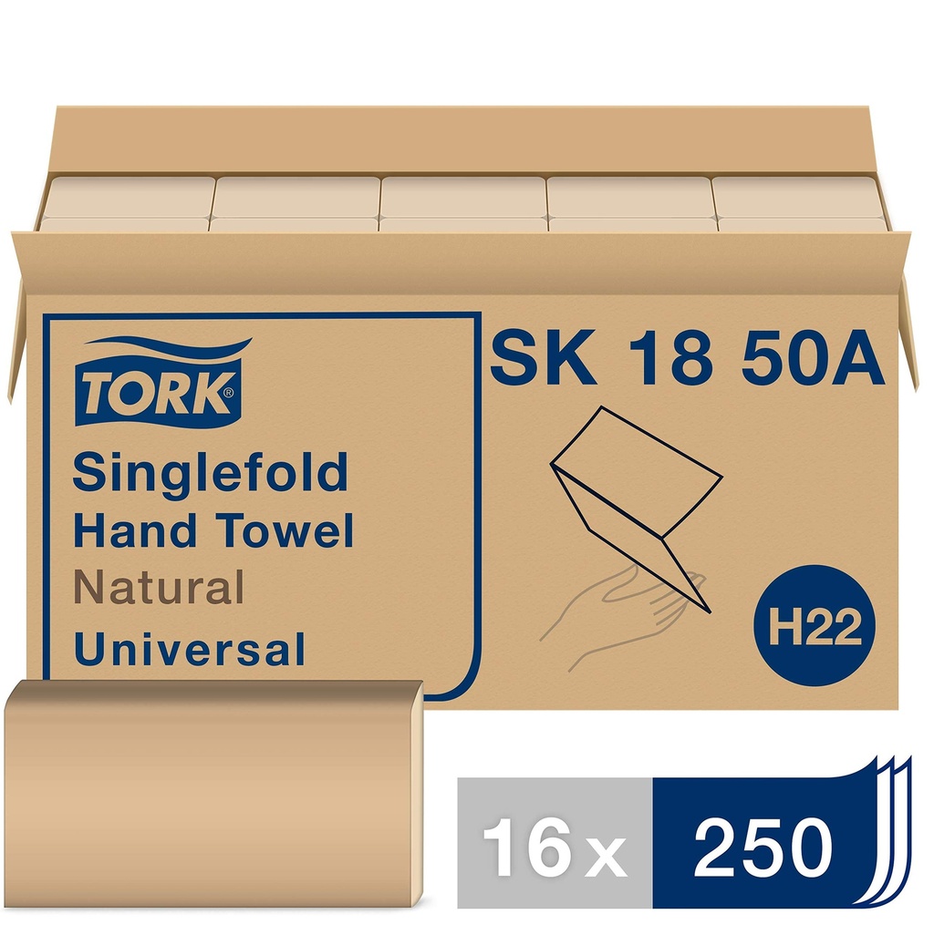 R3-PTP000005 Tork SK1850A Single Fold Natural Towel 4000/case