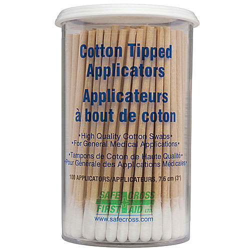 SFC-20145 Safecross Cotton Tip Applicators 100/Bottle