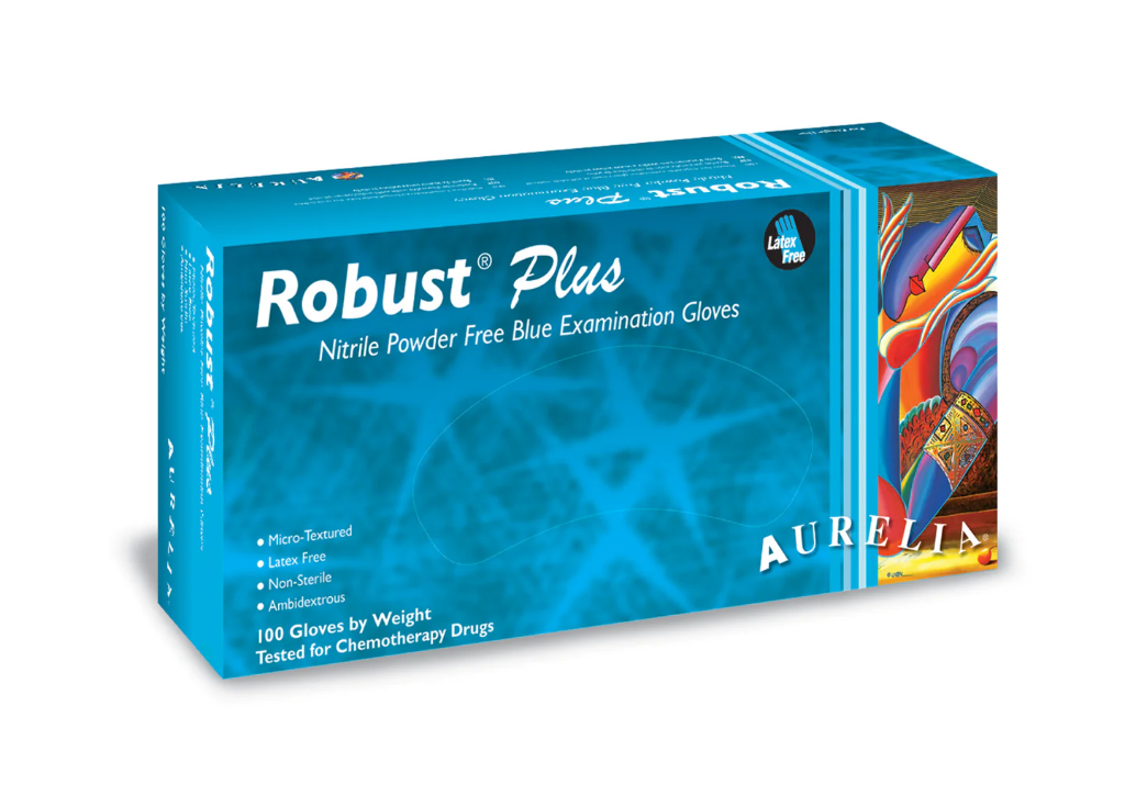 SM-63886S#B Aurelia ROBUST PLUS Nitrile Glove Size SM-100/box