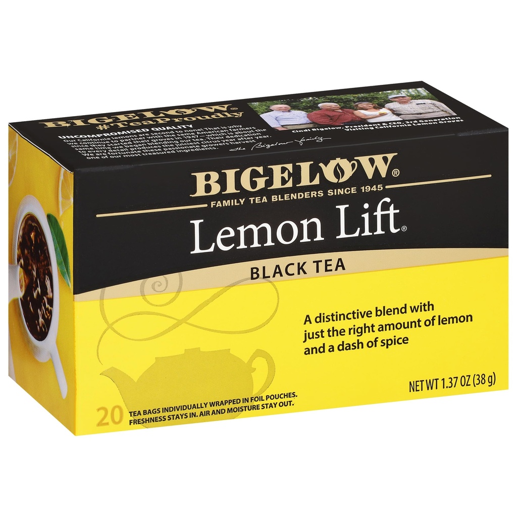 SR-LEMLIF628#B Bigelow Lemon Lift Tea 28/bx