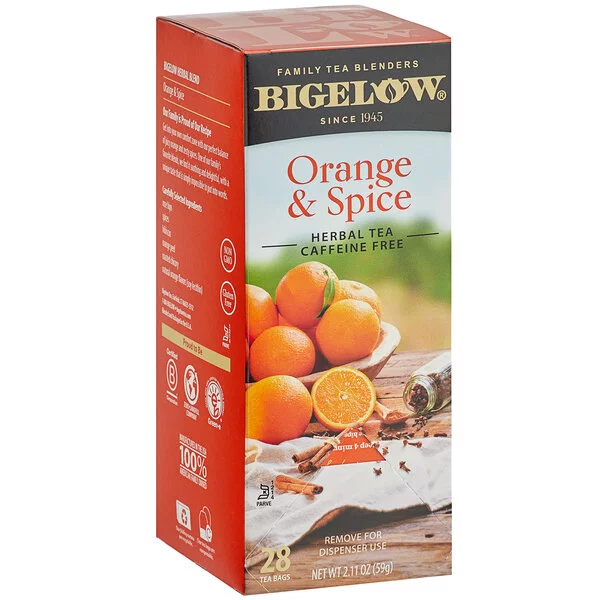 SR-TORASP1628#B Bigelow Orange Spiced Tea 28/bx