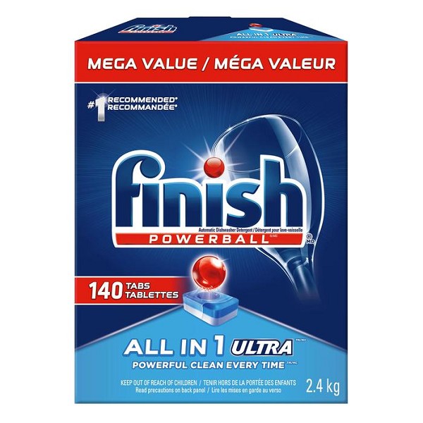 UNC-CTFINISH Finish Powerballs Dish Tabs 140 tabs/box