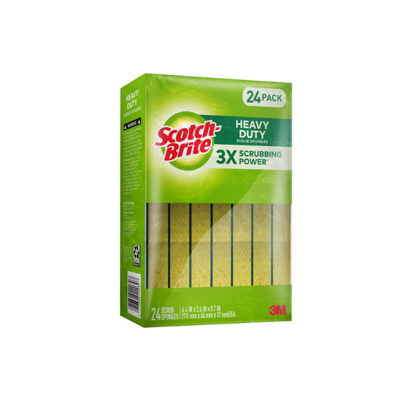 UNC-CTSPONGE 3M Sponge x 24/pack Yellow/Green