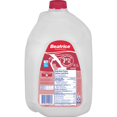 WC-0026  3.25% Milk Jug 4L 