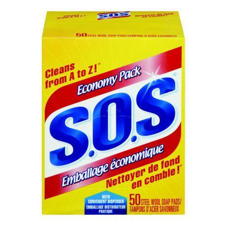 WC-2162 Sos Pads Steel Wool Soap Pads 50/Box