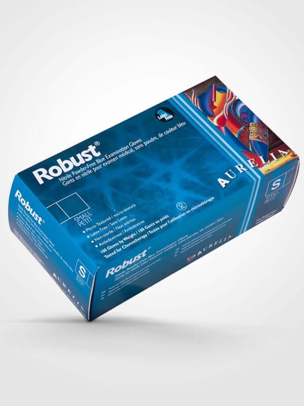 SM-93899#B Robust X-Large Blue Nitrile Gloves 100/box