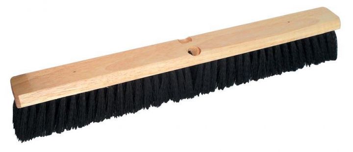 AM-2724 Black Poly Soft Push Broom 24"