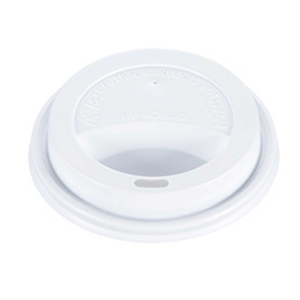 FOR-062871 VBCLLH90DW VicBay Hot Cup Dome Lid WHT 10-24oz 1000/Case