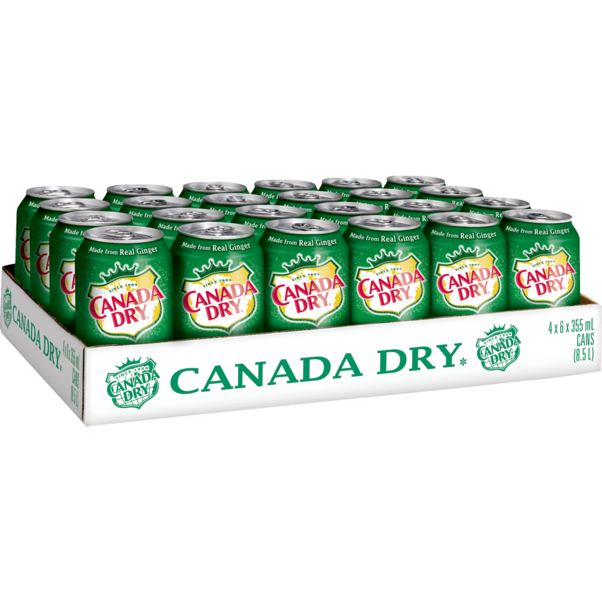 1913 Canada Dry Ginger Ale 355ml Cans, 24/case