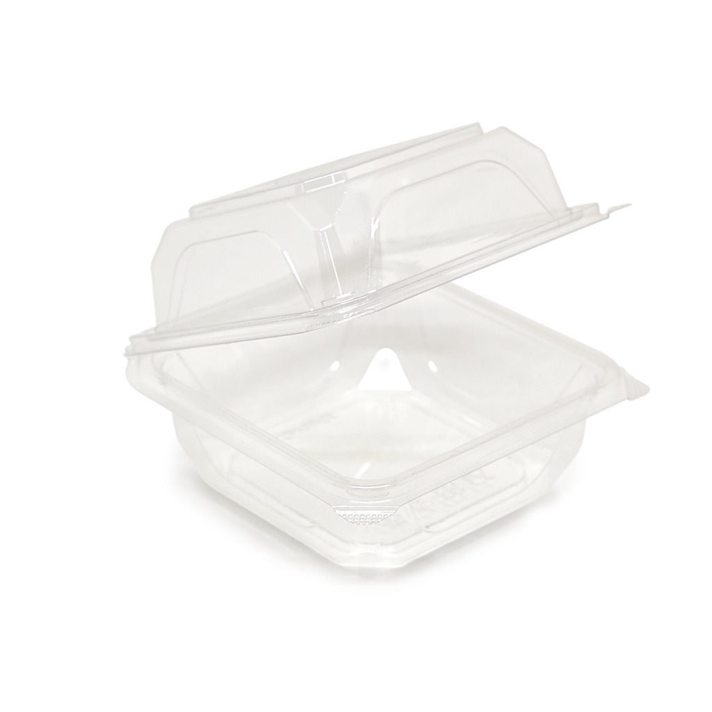 EP-RPET-KHC661 Eco-Packaging RPET Clear Clamshell Container 6x6x3