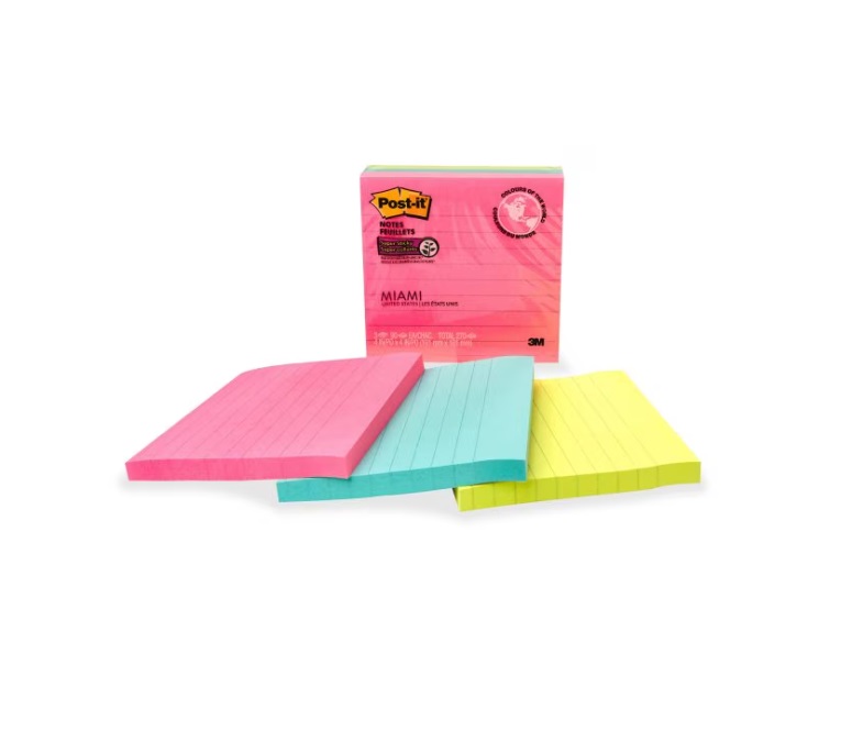 OS-MMM00665 Post-it Notes Lined 4"x4" Miami