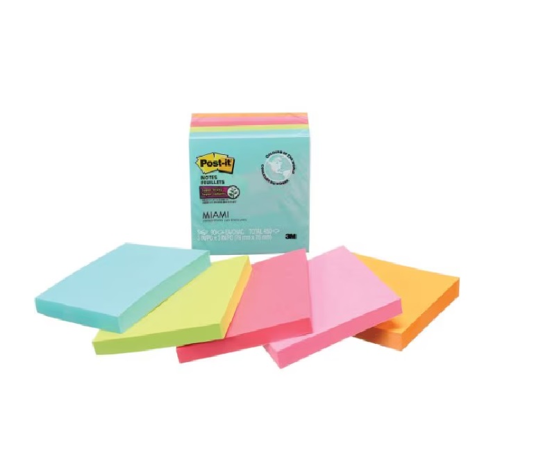 OS-MMM00620 Post-it Notes 3"x 3" Miami