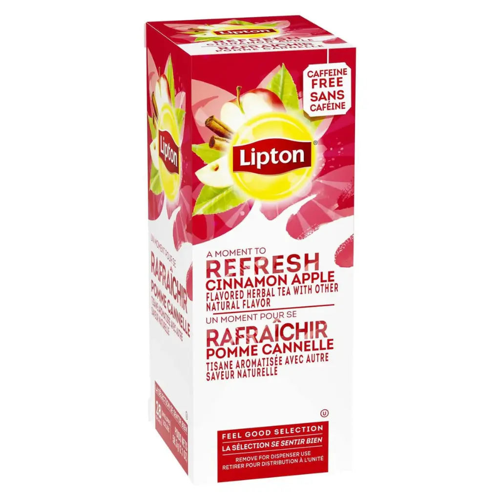 ARA-3074#B Lipton Cinnamon Apple Herbal Tea 28 Sachet