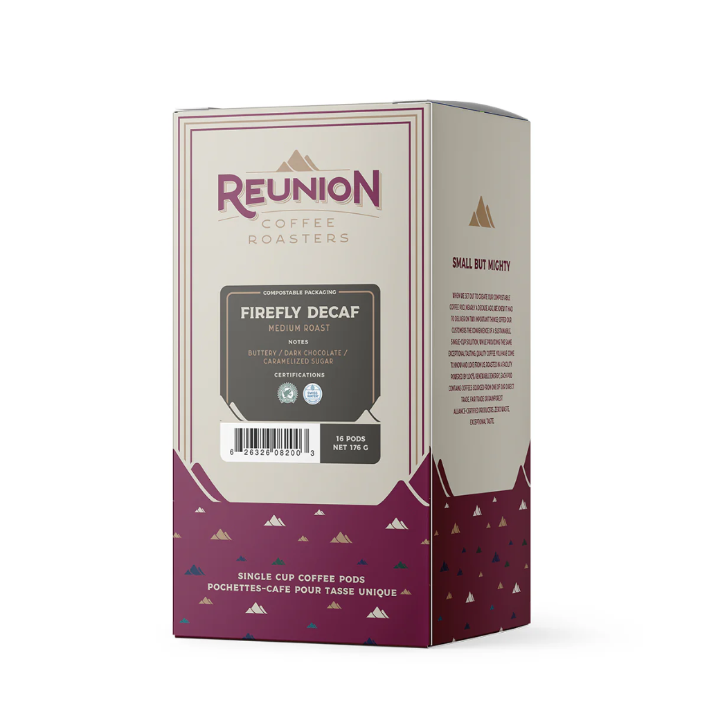 22421#B Reunion Firefly Decaf Medium Pod 16/box