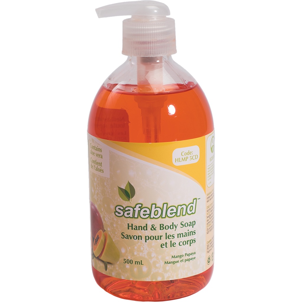 FOR-459020#B Safeblend Mango Papaya Hand & Body Soap 500ml