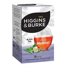 17087#B Higgins & Burke English Breakfast Tea 20/box
