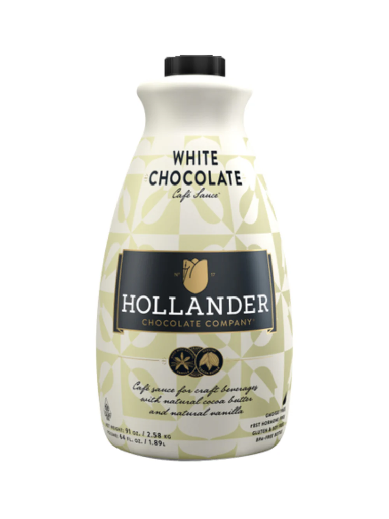 GH-86138#B Hollander 64oz White Chocolate Cafe Sauce