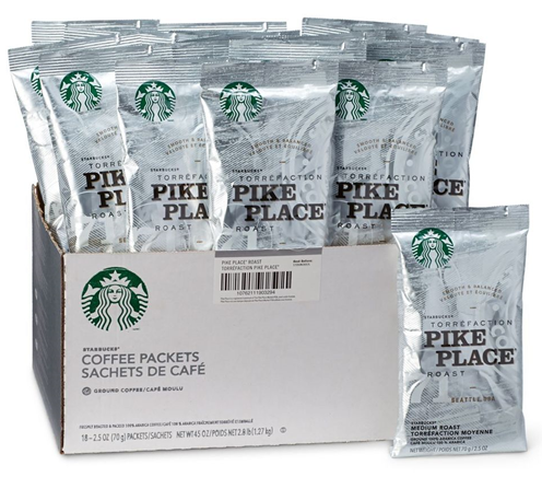 ARA-18728 Starbucks Pike Place Portion Packets, 71g, 18/case