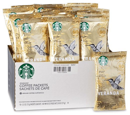 22170 Starbucks Veranda Portion Packets, 71g, 18/case