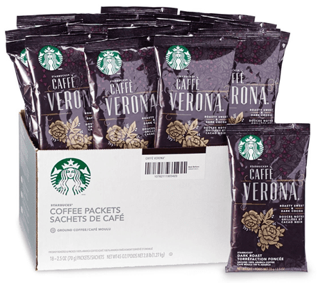 ARA-2154 Starbucks Verona Portion Packets, 71g 18/case 