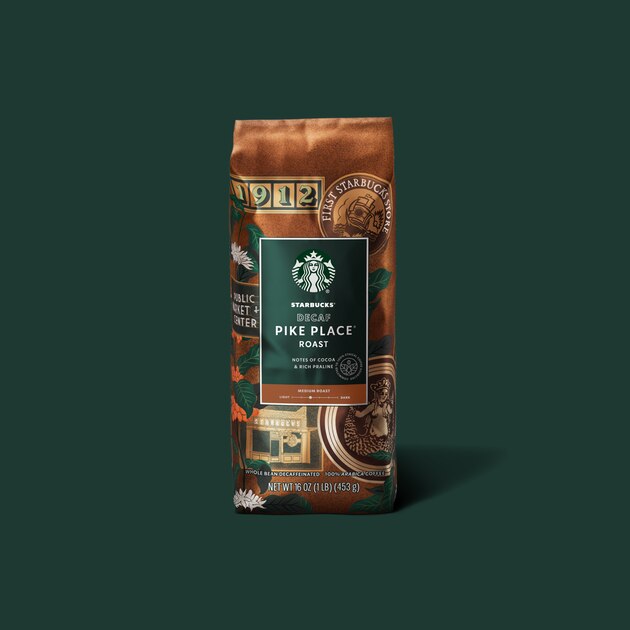 ARA-23337#B Starbucks Decaf Pike Place Whole Beans 454g Bag 