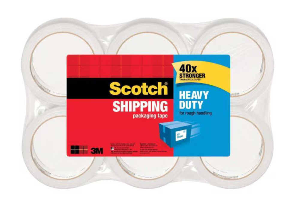 OS-MMM67774 Scotch Heavy Duty Shipping/Packing Tape, 6/Package