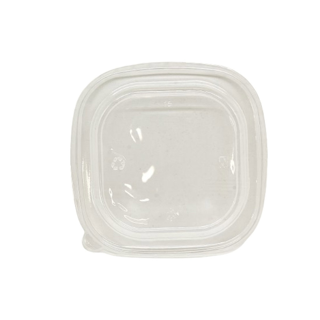 PET-BSQL130 PET Lid for 16/22oz Bamboo Square Bowl 300/case 
