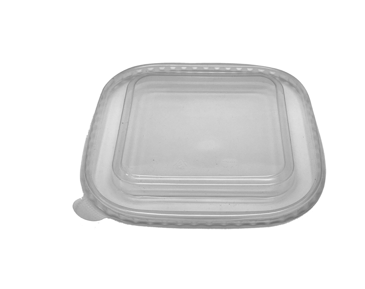 GC-56410 PP Flat Lid Vented for 24-42oz Lined Square Paper Food Containers 300/case