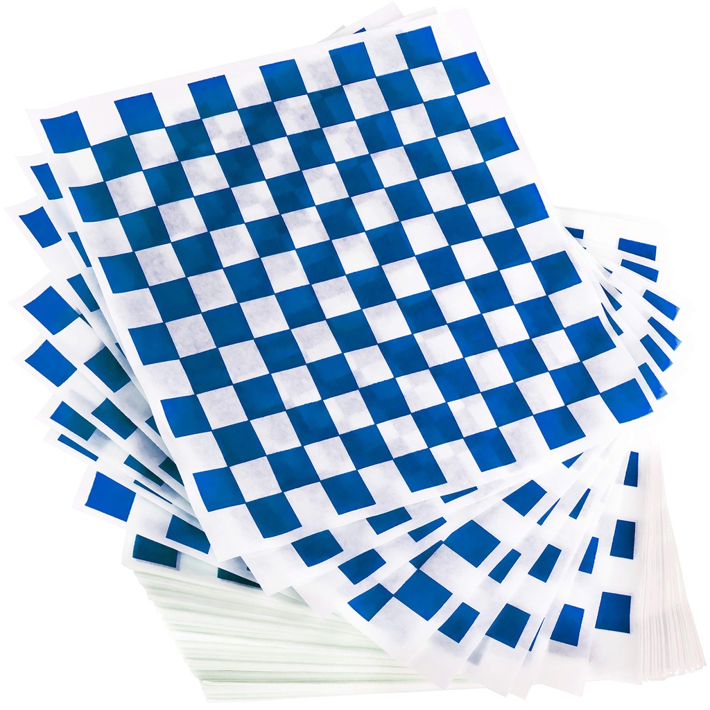 FOR-135119 Vicbay 12x12 Blue Checkered Basket Liner 2000/case