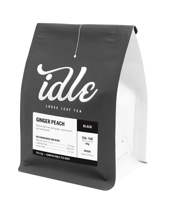 FRA-IDLGPB6 Idle Ginger Peach Black Tea Satchels 30/bag