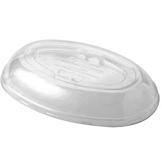 EP-OBL PET Lid for Sugarcane Oval Bowl, 300/case