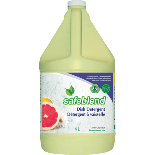 FOR-358027#B Safeblend Pink Grapefruit Compostable Dish Detergent 4L