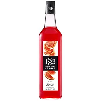 GH-183414#B 1883 Blood Orange Syrup 1L Glass Bottle