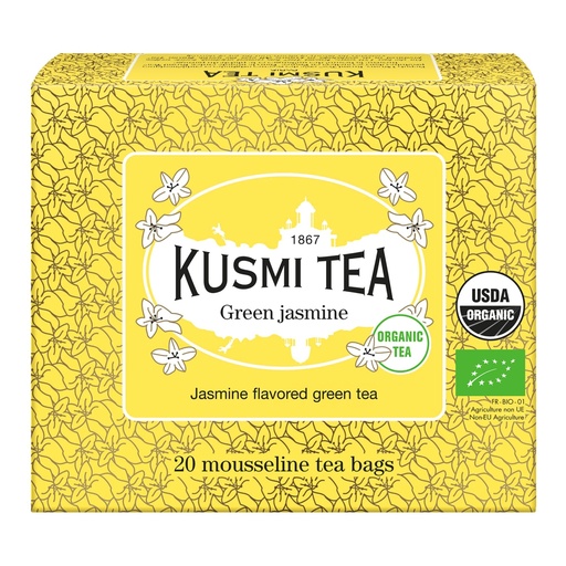 [EE-KM2349] EE-KM2349 Kusmi Green Jasmine Organic Tea Retail 20/Box 