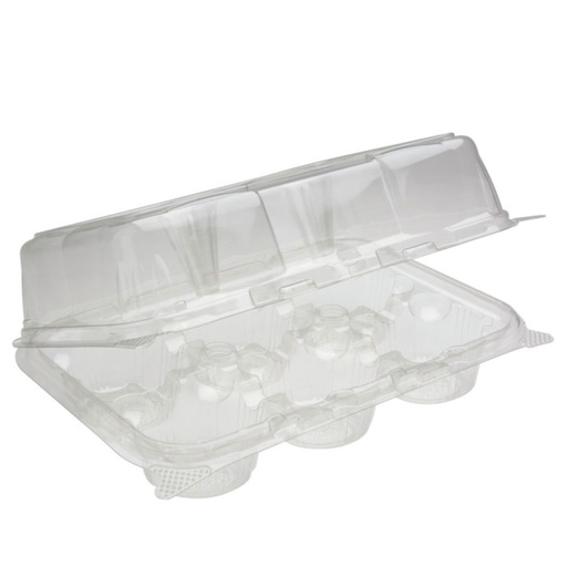 [FOR-066601] FOR-066601 6 Cupcake /Medium Muffin Container 200/case 