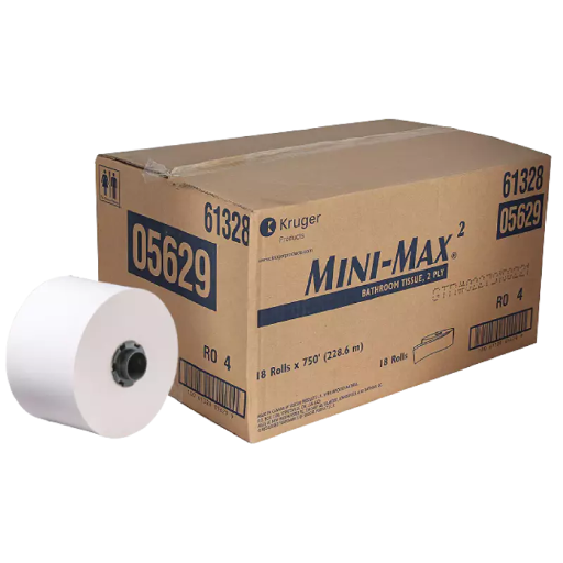 [FOR-102078] FOR-102078 Mini-Max 05629 2 ply 750 Bath Tissue 18 rolls per case