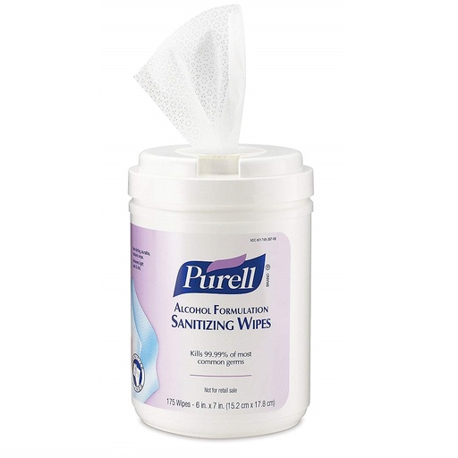 [FOR-106390#B] FOR-106390#B Purell Alcohol  Wipes - 175 per tub