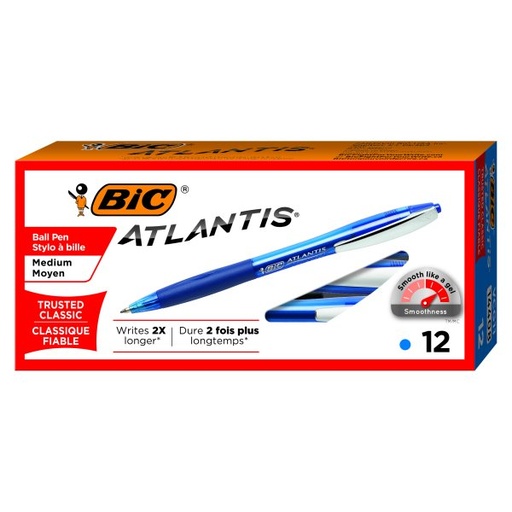 [HBI-BIC14408#B] HBI-BIC14408#B BIC Atlantis Retractable Pen, Blue