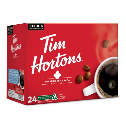 [KG-61-11311#B💔] KG-61-11311#B💔 Tim Hortons French Vanilla Kcups 24 boxes x 4/case