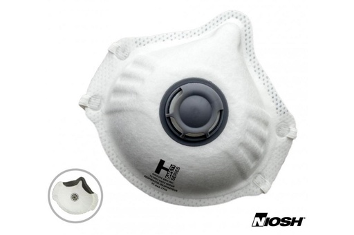 [LAT-151002] LAT-151002 Holmes Workwear 95V NIOSH Mask w/ Valve  12/box