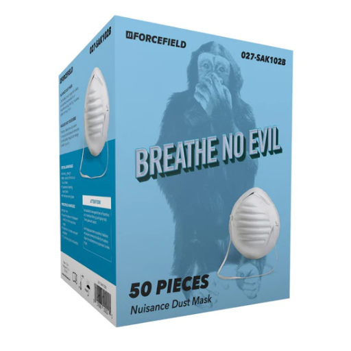 [LAT-BreathNOevil] LAT-BreathNOevil "Breathe No Evil" Nuisance Dust Mask 50/box