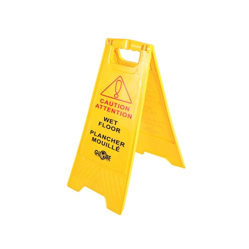 [R3-J27700021#B💔] R3-J27700021#B💔 Bilingual Wet Floor Sign (Yellow)