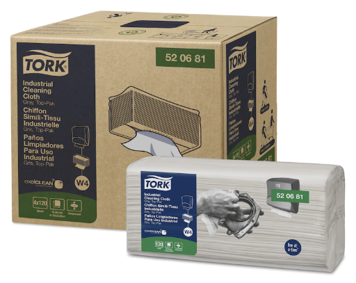 [R3-14101043#B💔] R3-14101043#B💔 Tork Industrial Cleaning Cloths Grey 1ply 120shts 520681