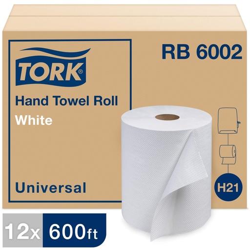 [R3-14106002] R3-14106002 Tork RB6002 White Roll Towel 600 x 12/case