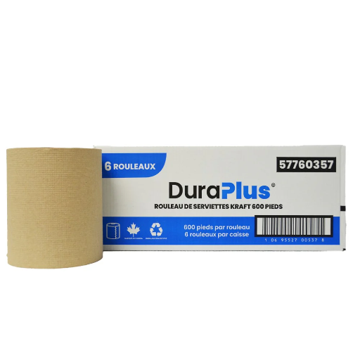 [R3-57760357] R3-57760357 Dura Plus Roll Towel 600" Kraft 6/cs